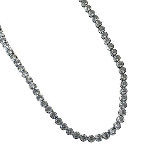 Silver Tennis Necklace