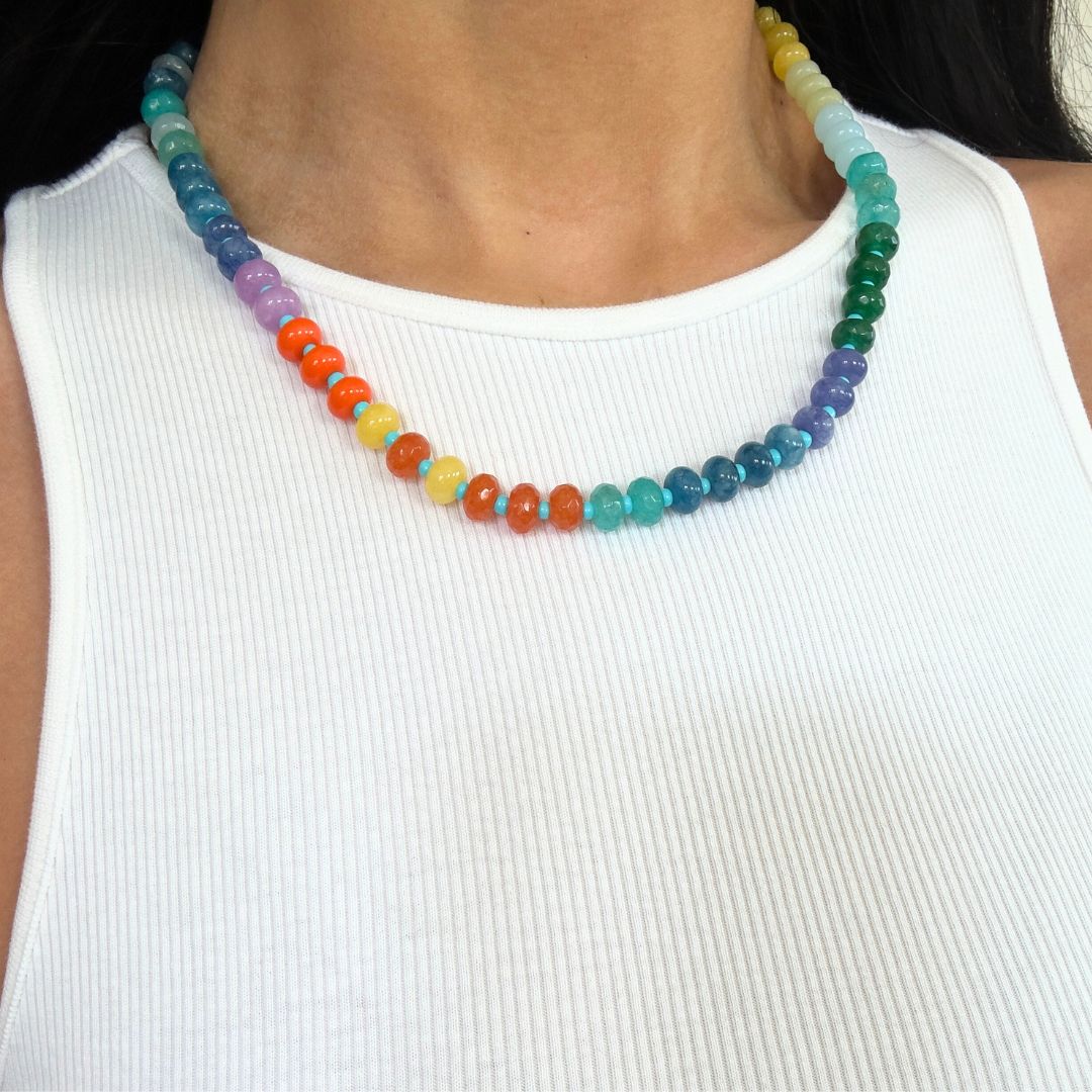 Rainbow Beaded Necklace