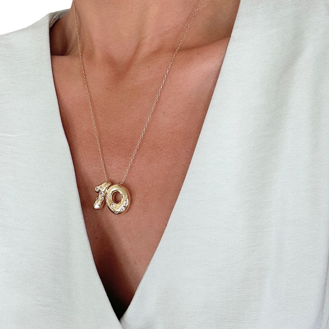 Bubble Number Necklace