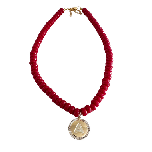 Crimson Beaded Necklace