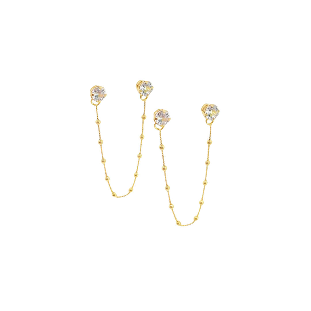 Elena Double Stud Earrings